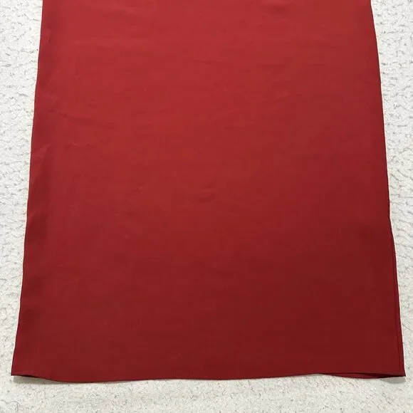 Uniqlo Women's Small V-Neck Drape Sleeveless Burgundy Red A-Line Dress Pullover - Picture 7 of 12